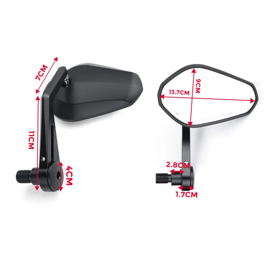 Motorcycle Handle Mirror Bar End Mirror Rearview Mirror for Yamaha MT-07 MT-09 MT10 FZ1/FZS1000 FZ6 FZ6R XJ6 for TMAX530 TMAX500