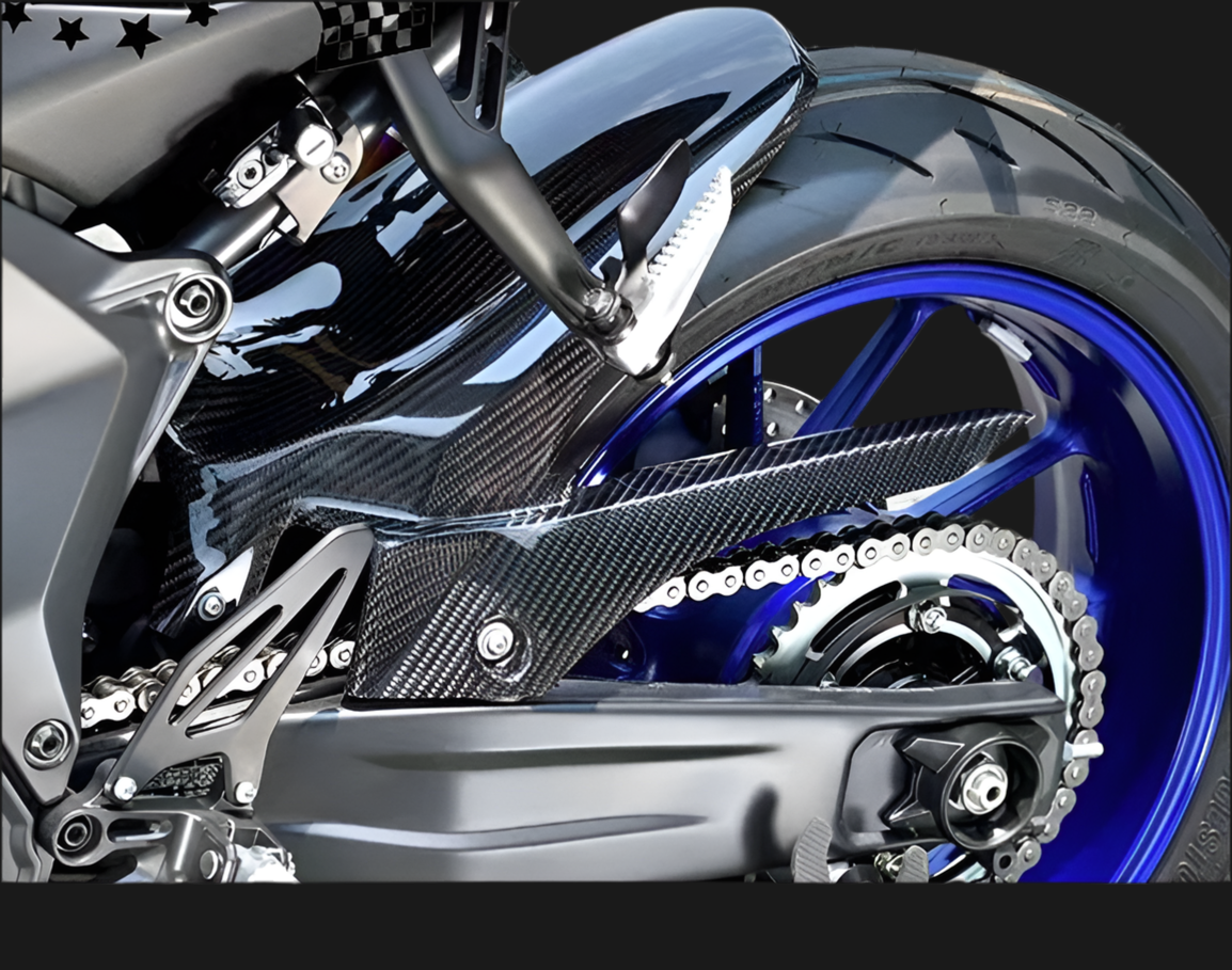 Guardabarros fibra de carbono 3K para YAMAHA MT07 MT-07 YZF-R7 YZFR7 2014-2024