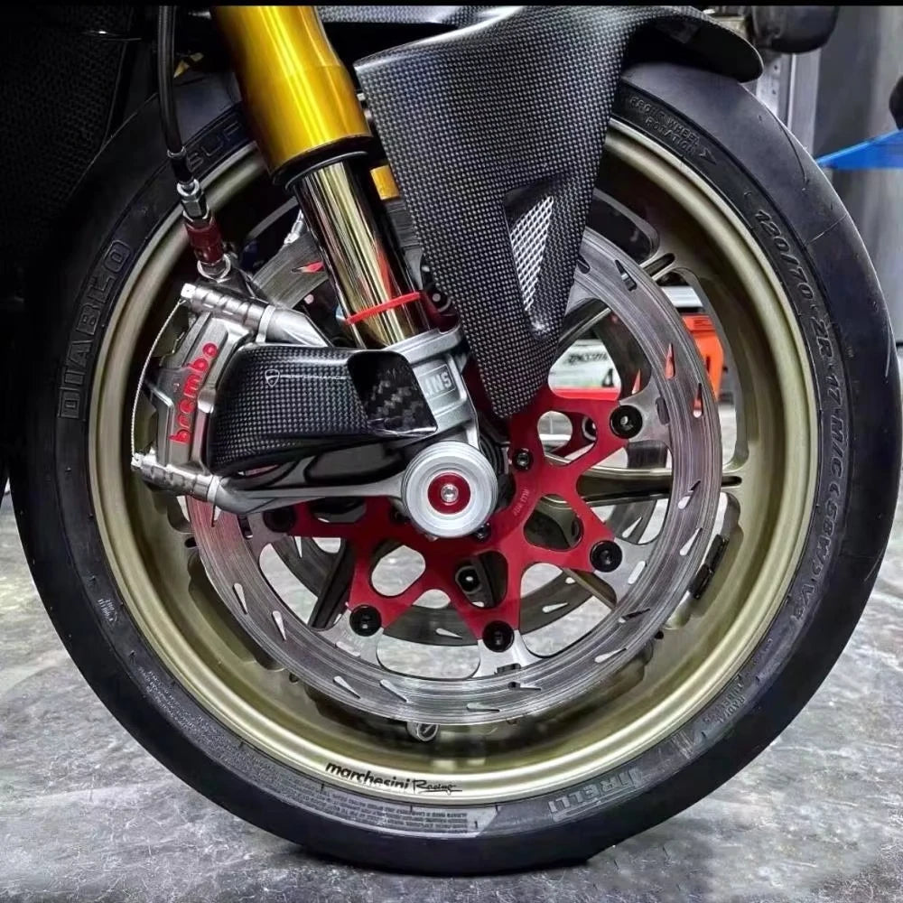 For Ducati Panigale V4 V4R V4S / Streetfighter V4 V4S Tuning Motorcycle Front Brake Caliper Radiator Carbon Fiber Cover