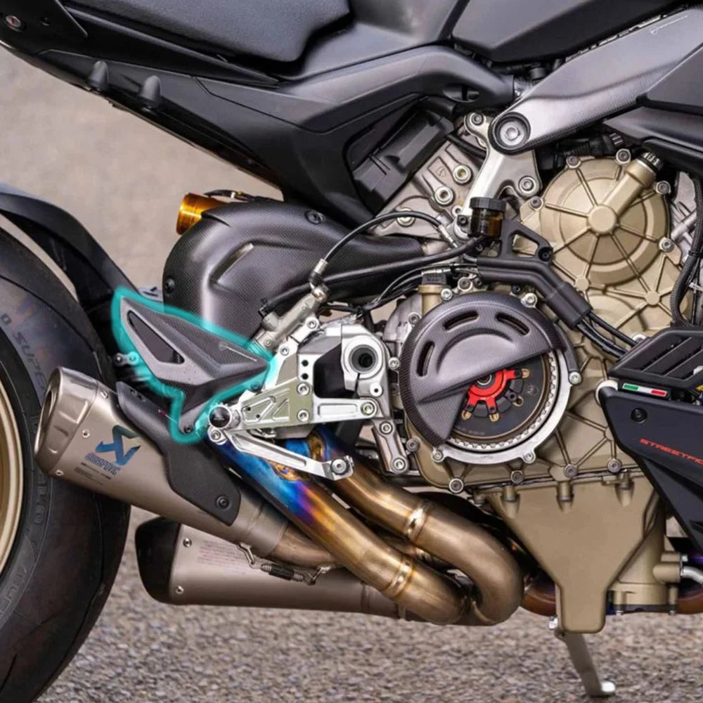 For DUCATI Streetfighter V2 V4/S 2020-2024 NEW Carbon Fiber Accessories Motorcycle Heel Guard Protector Foot Wing Rearset
