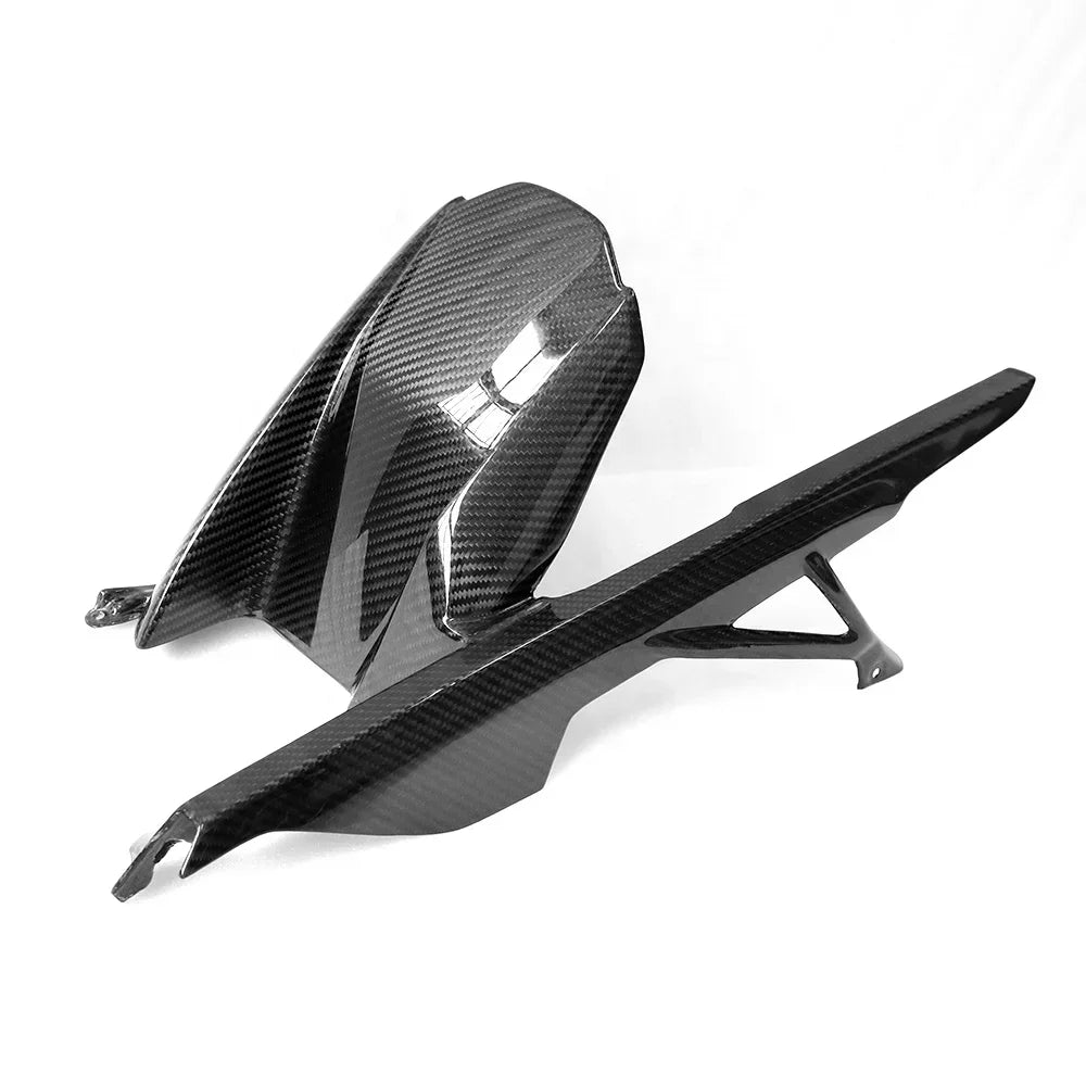 For BMW BMW S1000RR 2019-2024 M1000RR 2020-2024 S1000R 2021-2024 M1000R 2023-2024 100% Carbon Fiber Rear Hugger with Chain Guard