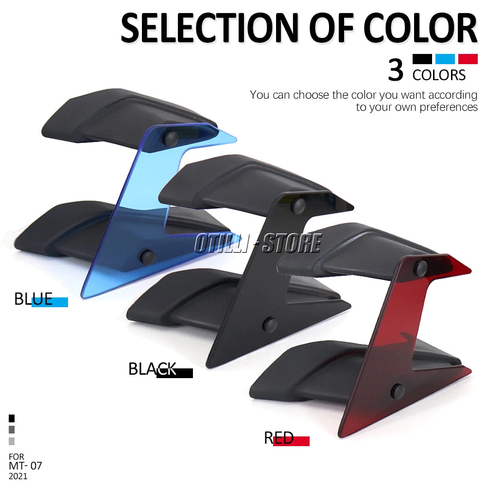 NEW Motorcycle Parts Side Downforce Naked Spoilers Fixed Wing Winglet Fairing Wings Deflectors for Yamaha MT07 MT 07 MT-07 2021