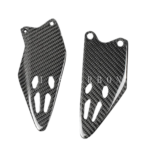 Real Carbon Fiber Motorcycle Accessories Fairing Heel Guards Plates Foot Rests for Kawasaki ZX-6R ZX6R 2019 2022 2023 2024 +