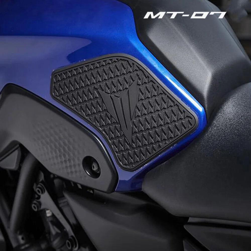FOR YAMAHA MT07 MT-07 MT 07 2021 2022 2023 Motorcycle Accessories Non-Slip Side Fuel Tank Stickers Waterproof Pad Rubber Sticker