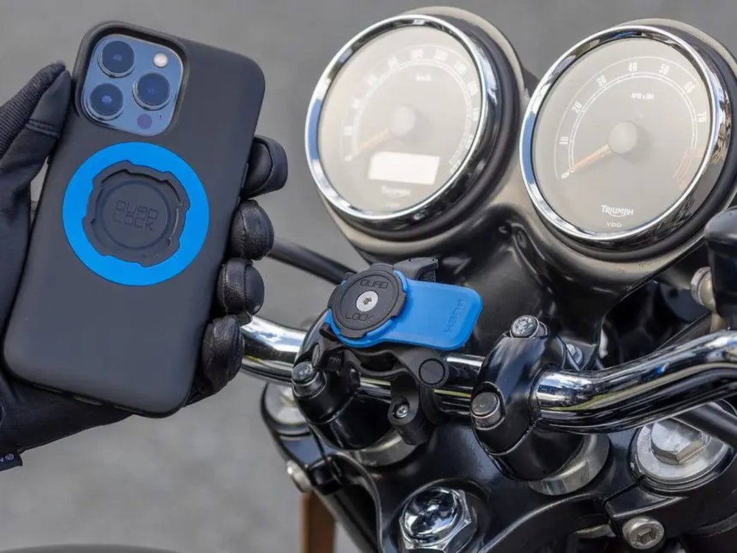 Quad Lock Phone Mount - Universal Adaptor & Motorcycle Handlebar Mount